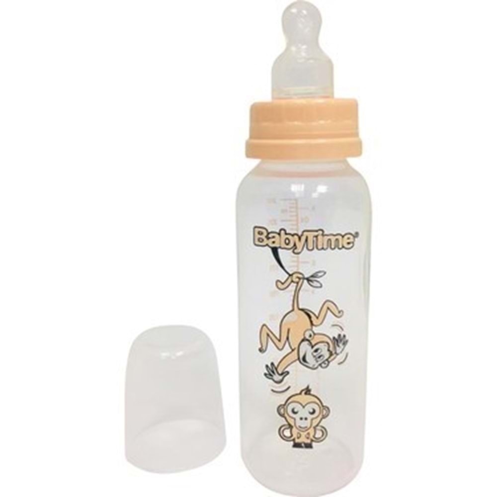 BT067 BABY TİME DAMAKLI UCLU KLASİK BİBERON 250 ML