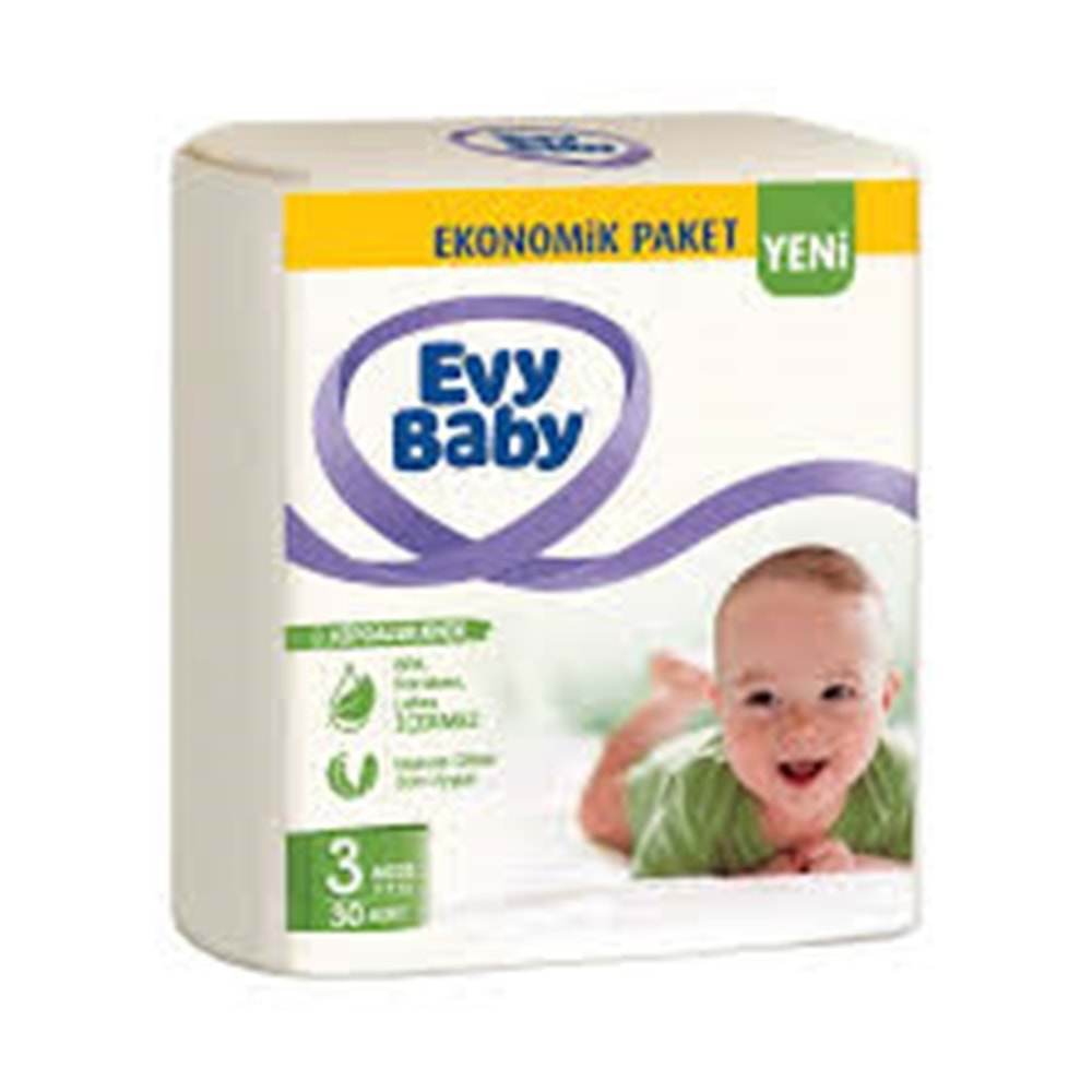 EVY BABY ÇOCUK BEZİ NO:3 30 ADET