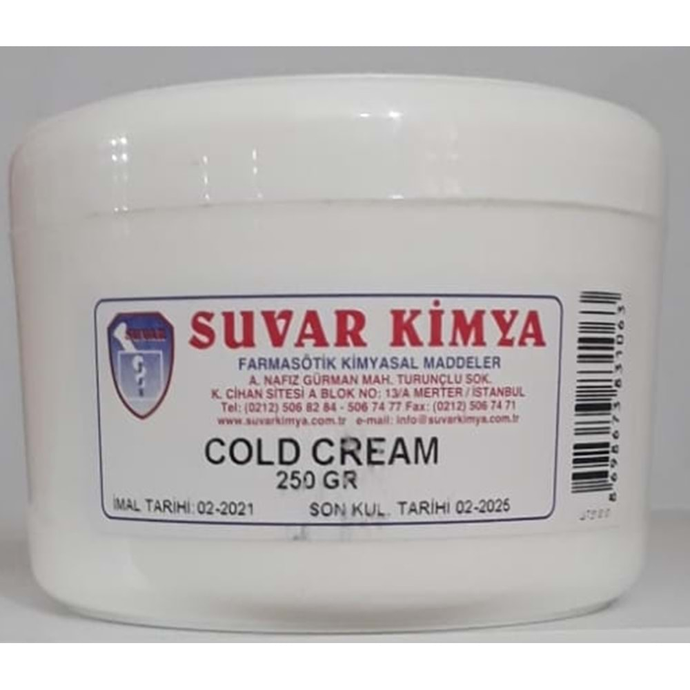 SUVAR COLD CREAM 250 GR