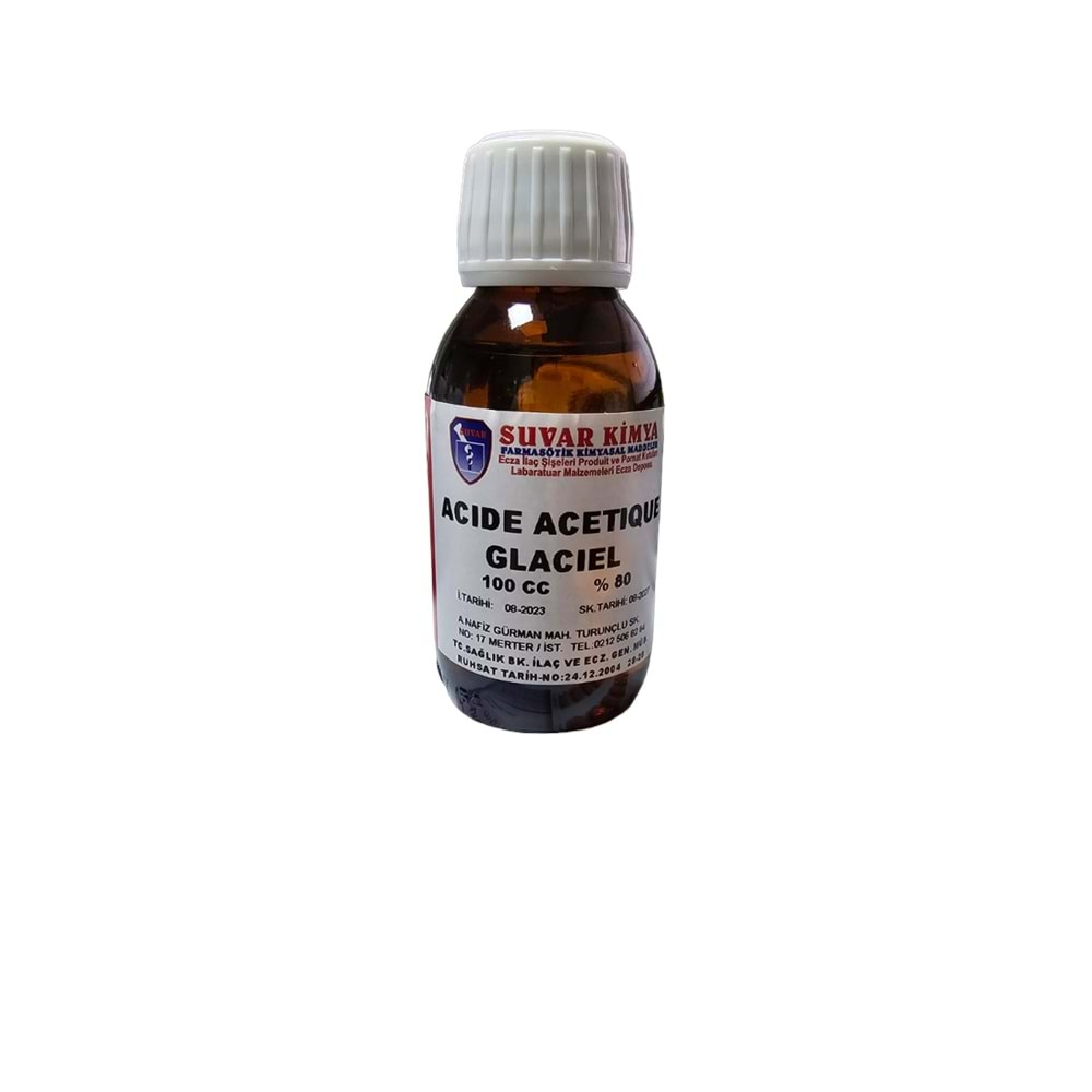 SUVAR ACIDE ACETIQUE GLACIEL 100 CC %80 (GLASİYEL ASETİK ASİT)