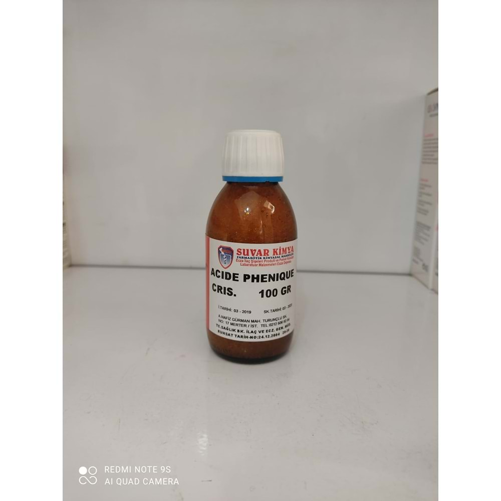 SUVAR ACIDE PHENIQUE (PHENOL CRIS) 100 GR