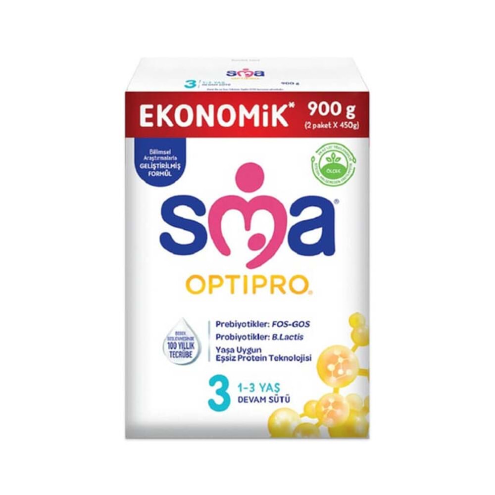 SMA OPTİPRO DEVAM SÜTÜ- MAMA NO 3 (1-3 YAŞ/ 900 GR)