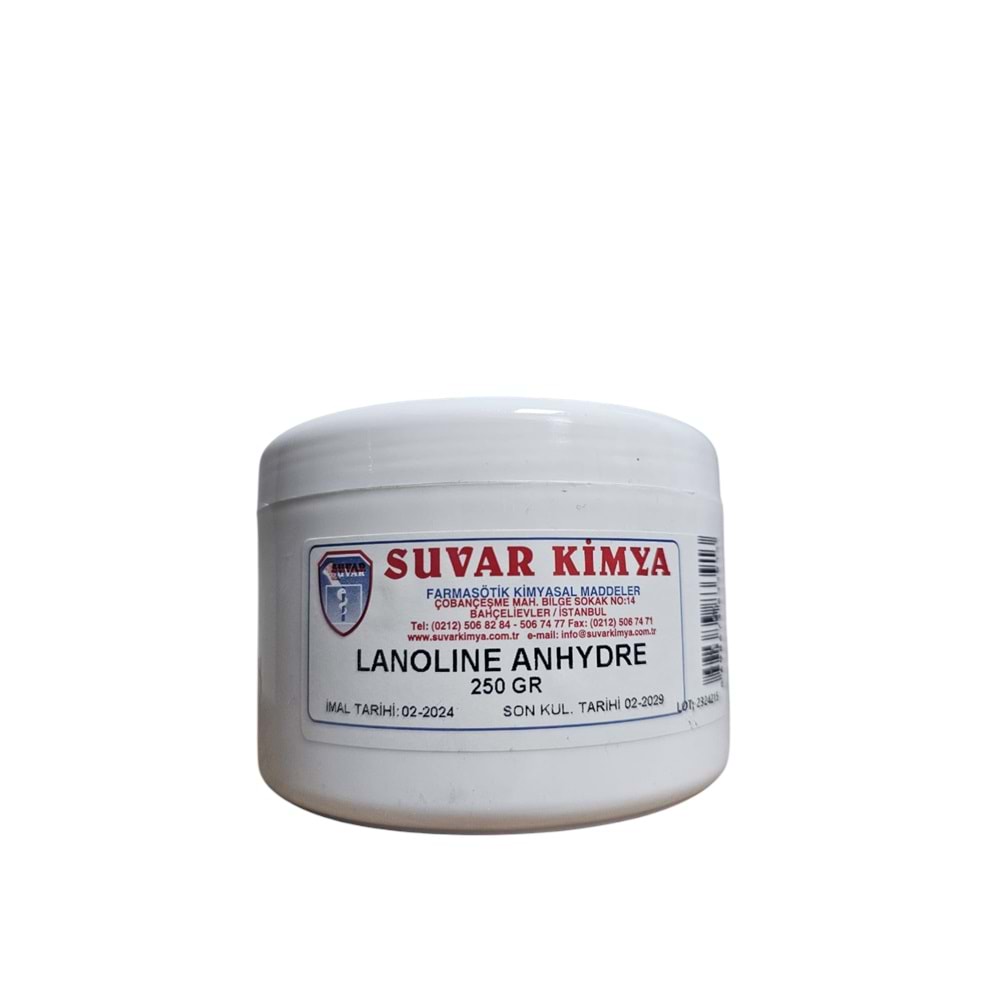 SUVAR LANOLINE ANHYDRE (LANOLİN) 250 GR
