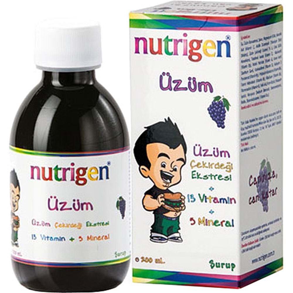 NUTRİGEN ÜZÜM ÇEKİRDEĞİ EKSTRESİ ŞURUP 200 ML