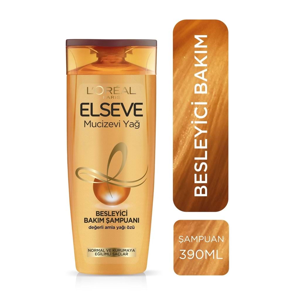 ELSEVE ŞAMPUAN 390 ML ( MUCİZEVİ YAĞ & NORMAL VE KURUMAYA EĞİLİMLİ SAÇLAR )