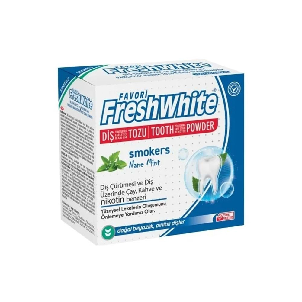 FRESH WHİTE DİŞ TOZU SMOKERS 50 GR