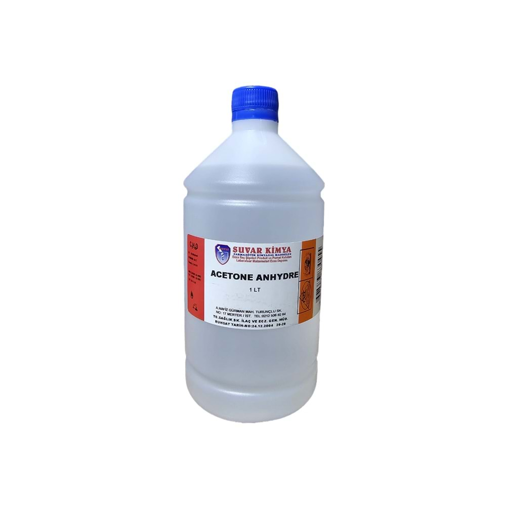 SUVAR ACETONE ANHYDRE (ASETON) 1 LİTRE