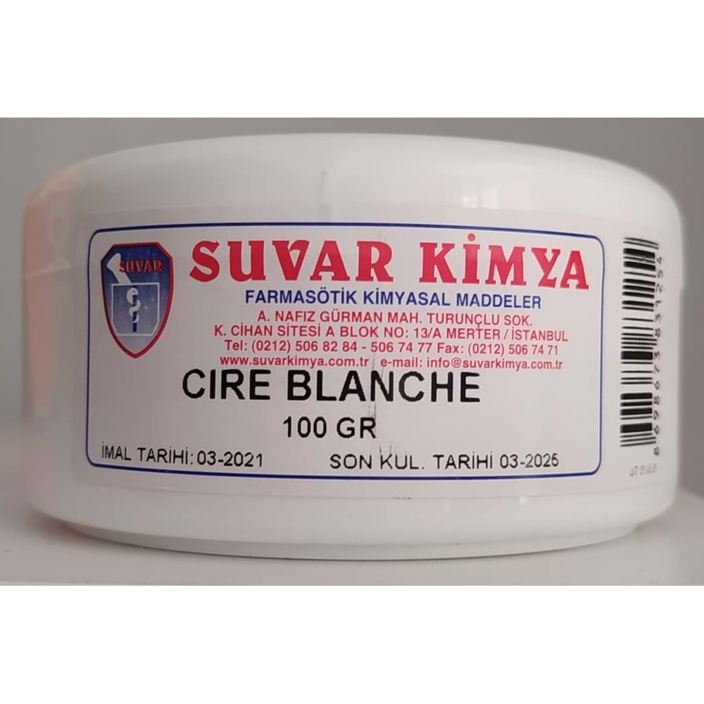 SUVAR CIRE BLANCHE (BALMUMU) 100 GR