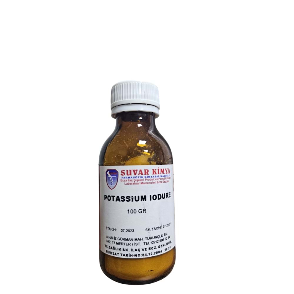 SUVAR POTASSIUM IODURE (POTASYUM İYODÜR) 100 GR