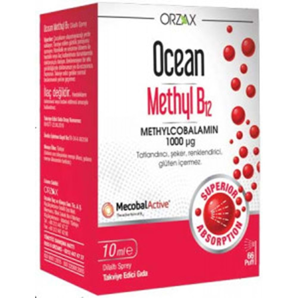 ORZAX OCEAN METHYL B12 1000 MCG 10 ML SPREY 66 PUFF