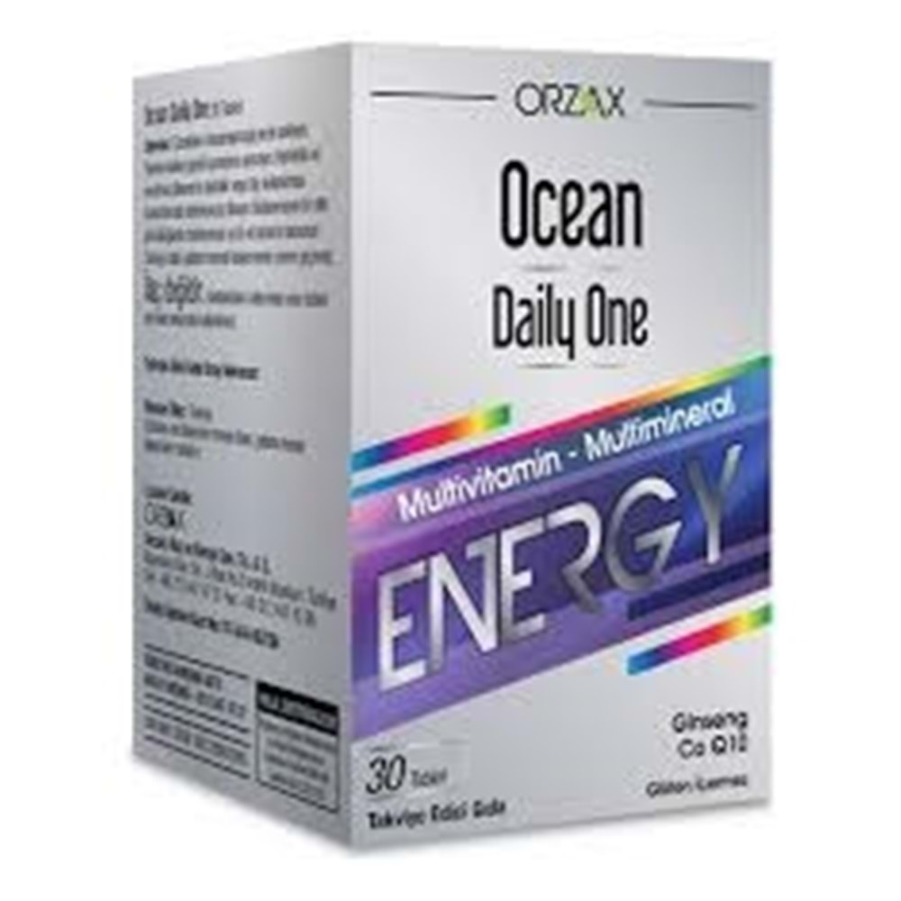 ORZAX OCEAN DAİLY ONE ENERGY (MULTİVİTAMİN&MULTİMİNERAL)30 TABLET