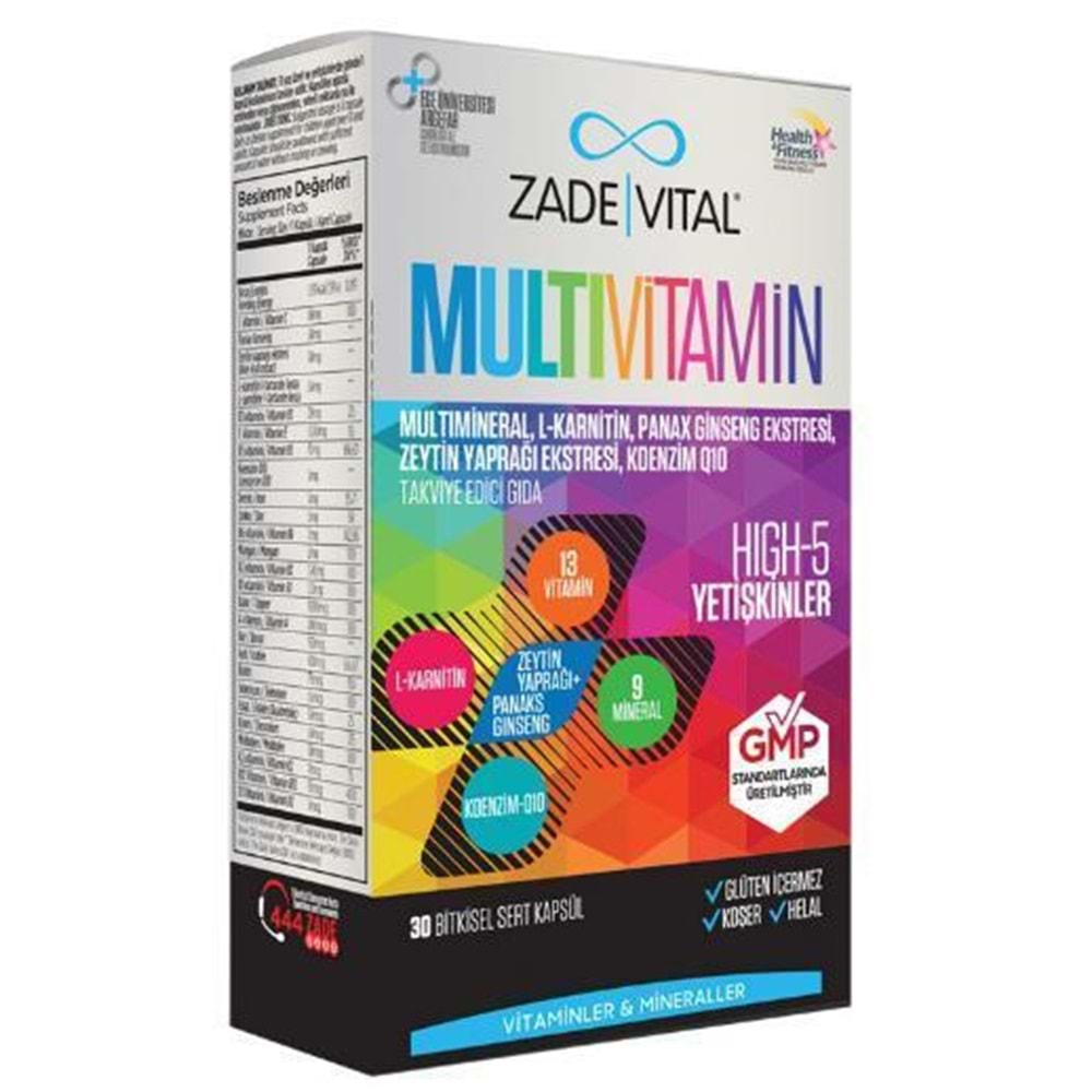 ZADE VİTAL MULTİVİTAMİN 30 KAPSÜL