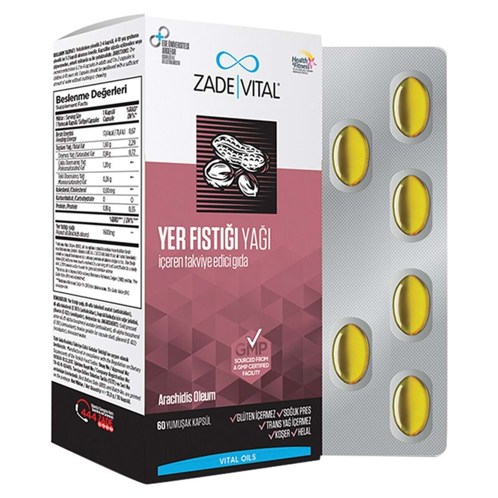 ZADE VİTAL YER FISTIĞI YAĞI 60 KAPSÜL