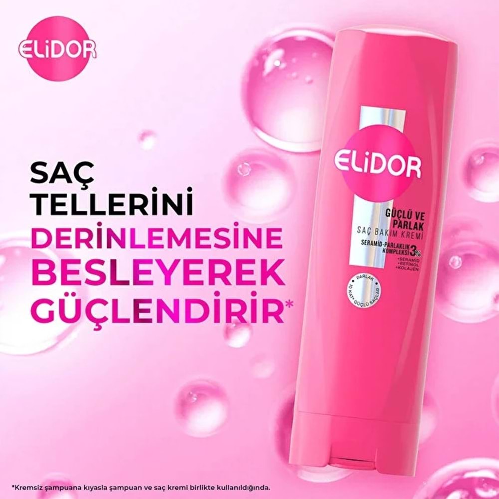 ELİDOR GÜÇLÜ VE PARLAK SAÇ BAKIM KREMİ 350 ML