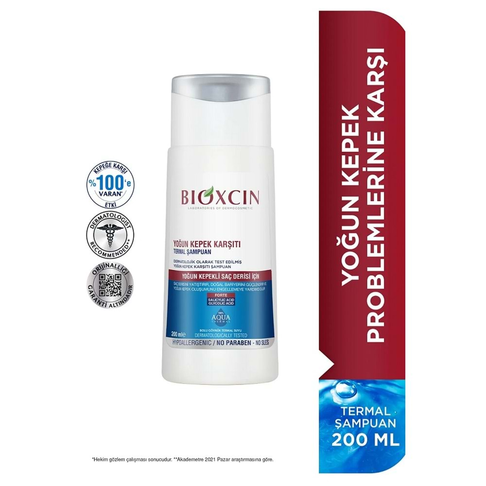 BİOXCİN YOĞUN KEPEK KARŞITI TERMAL ŞAMPUAN DS 200 ML