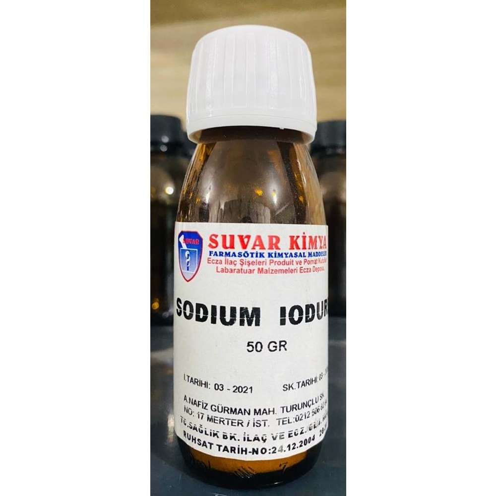 SUVAR SODIUM IODURE (SODYUM İYODÜR) 50 GR