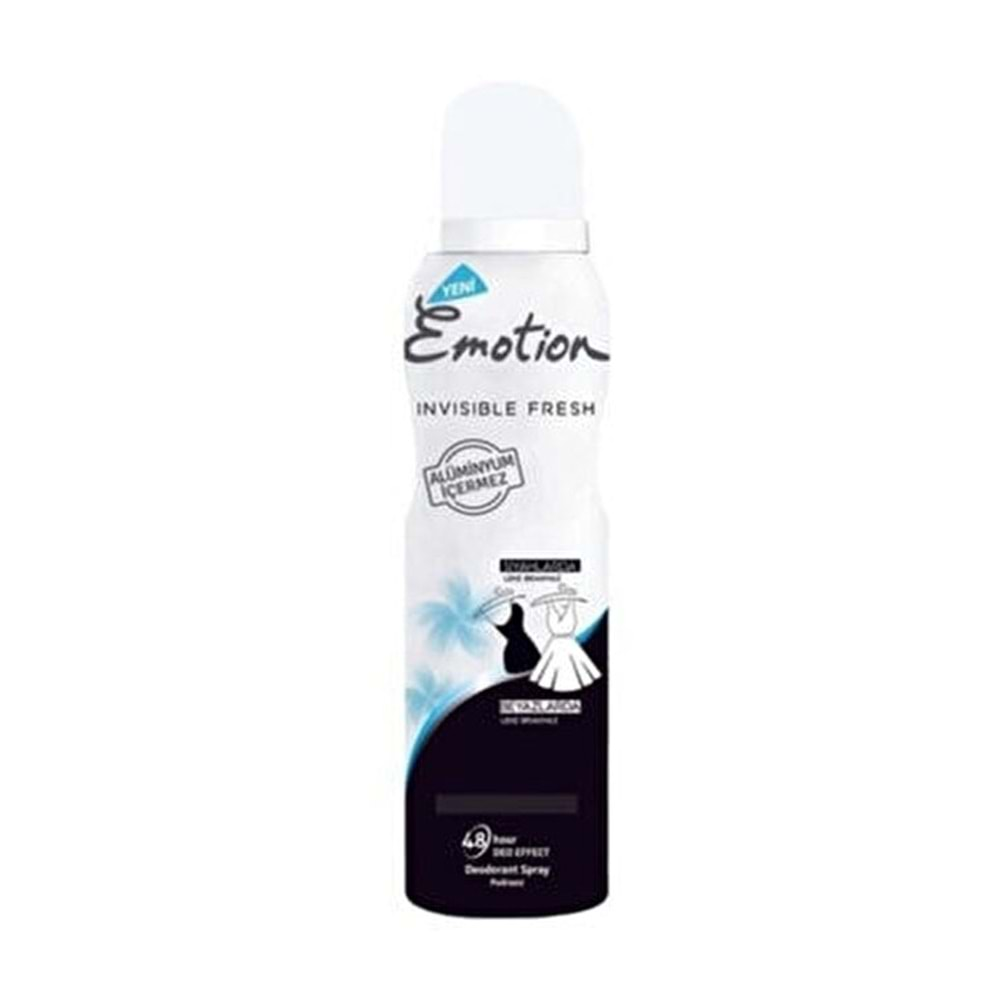 EMOTİON DEODORANT 150 BAYAN INVISIBLE FRESH