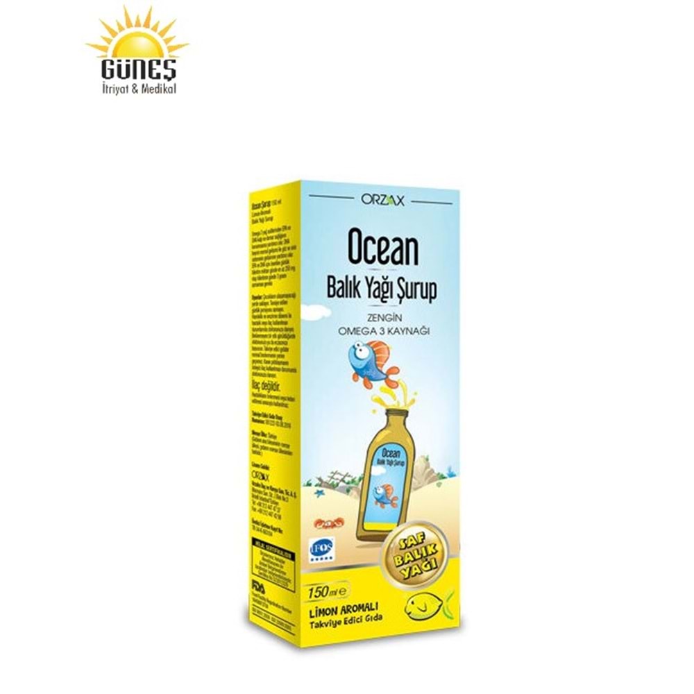 ORZAX OCEAN BALIK YAĞI LİMON AROMALI 150 ML