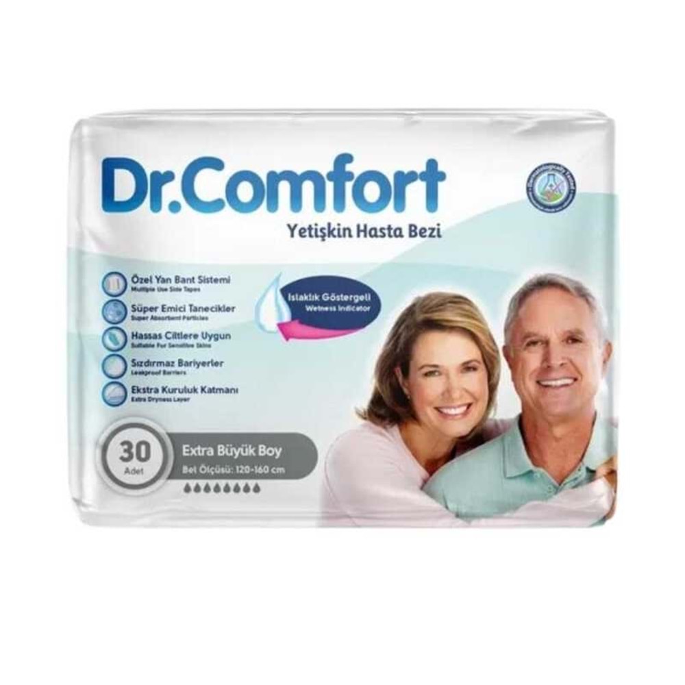 DR.COMFORT YETİŞKİN HASTA BEZİ BEL BANTLI ( XL / 30 ADET )