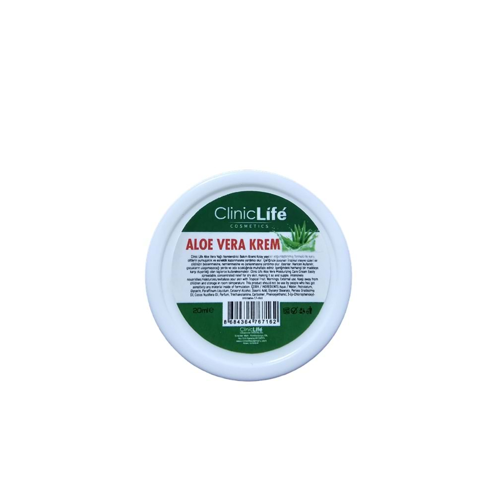 CLİNİCLİFE NEMLENDİRİCİ KREM (ALOE VERA) 20 ML