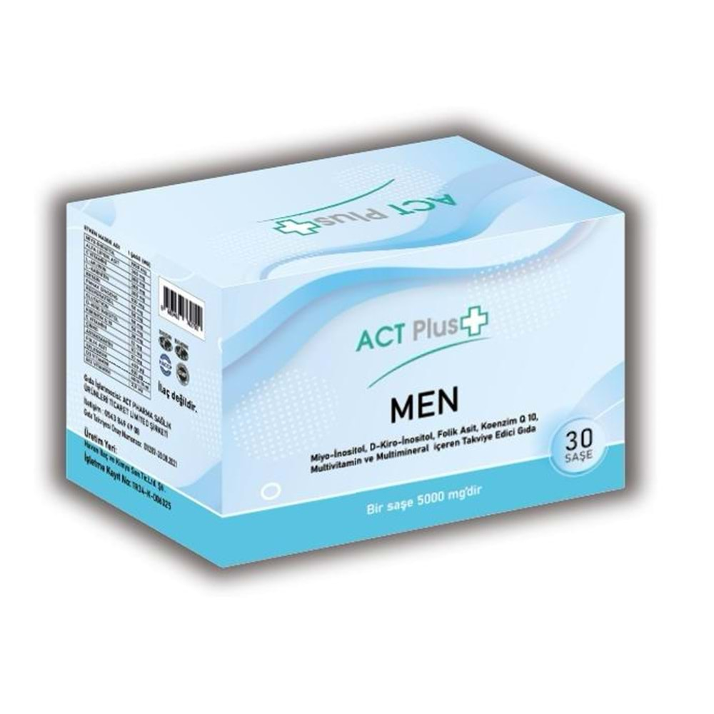 ACT PLUS MEN TAKVİYE EDİCİ GIDA 30 SAŞE