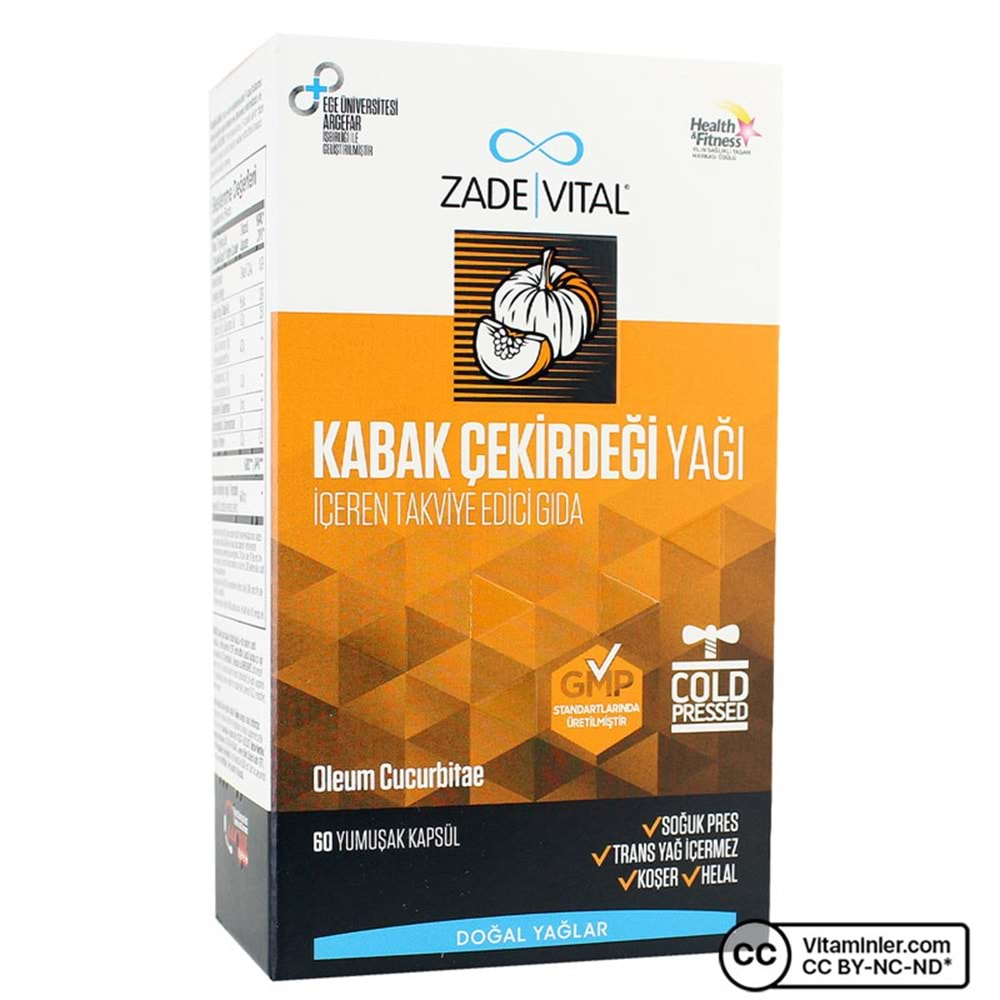 ZADE VİTAL KABAK ÇEKİRDEĞİ YAĞI 60 KAPSÜL