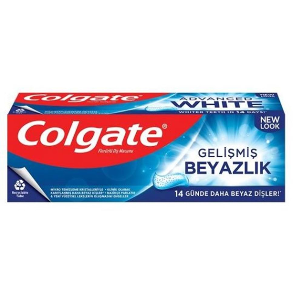 COLGATE DİŞ MACUNU GELİŞMİŞ BEYAZLIK 50 ML