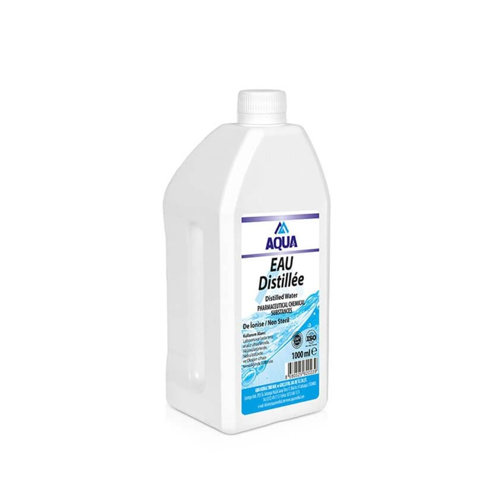 AQUA EAU DİSTİLE SU (SAF SU ) 1000 ML