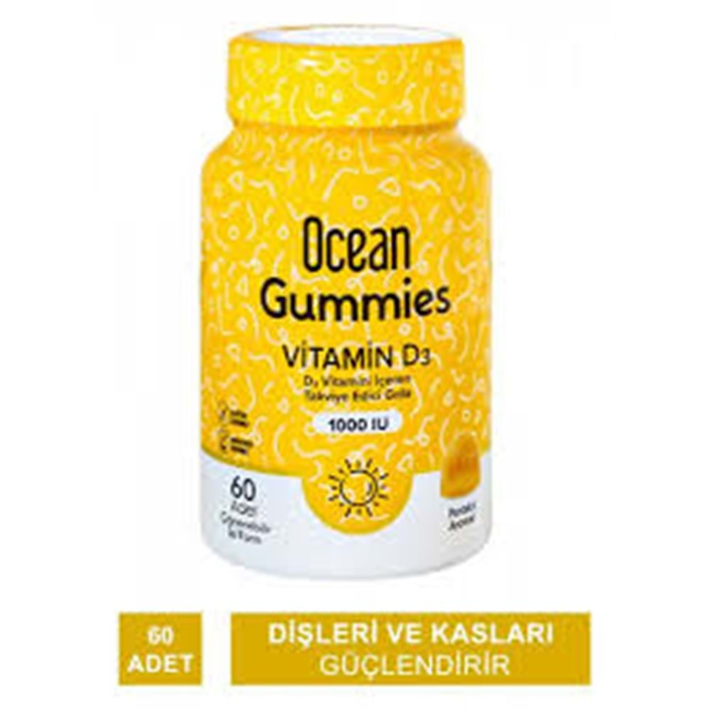 ORZAX OCEAN GUMMİES (VİTAMİN D3/60 ADET JEL FORM)