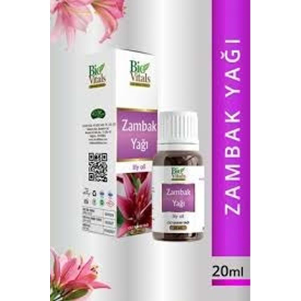 BİO VİTALS ZAMBAK YAĞI 20 ML