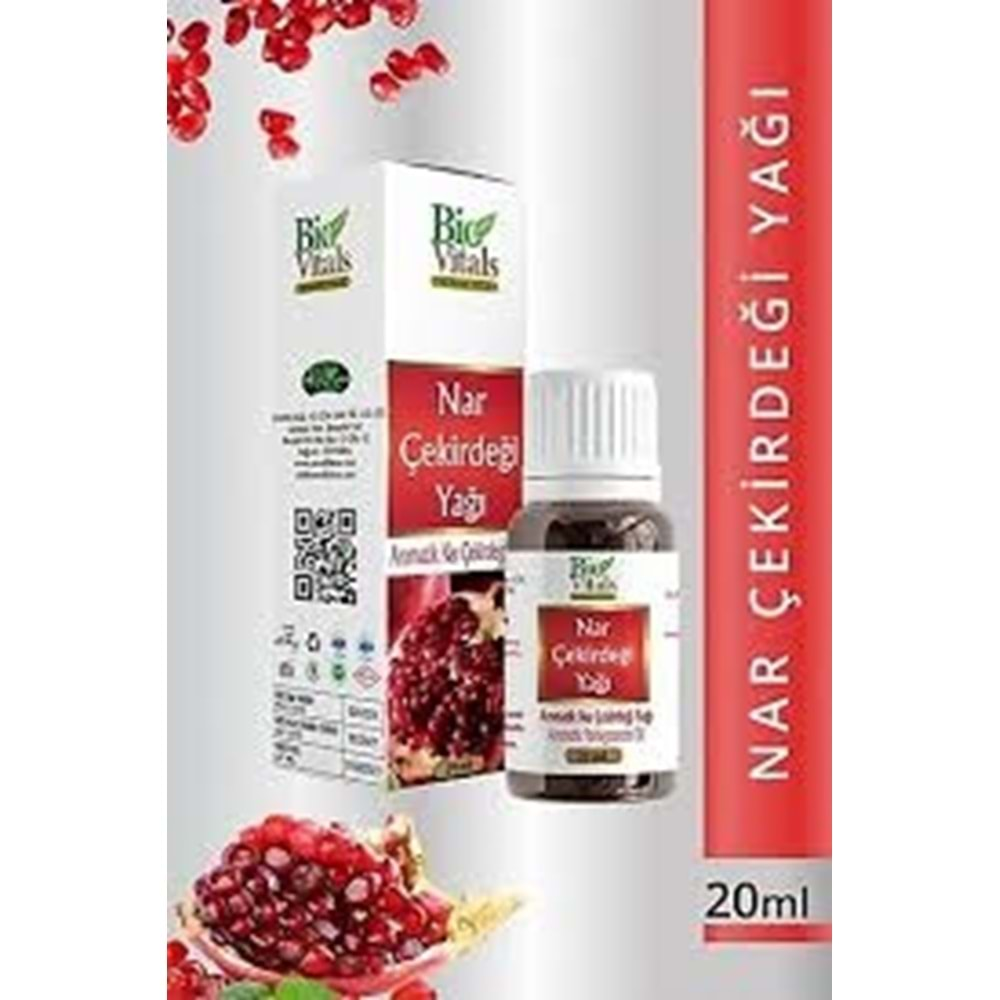 BİO VİTALS NAR ÇEKİRDEĞİ YAĞI 20 ML