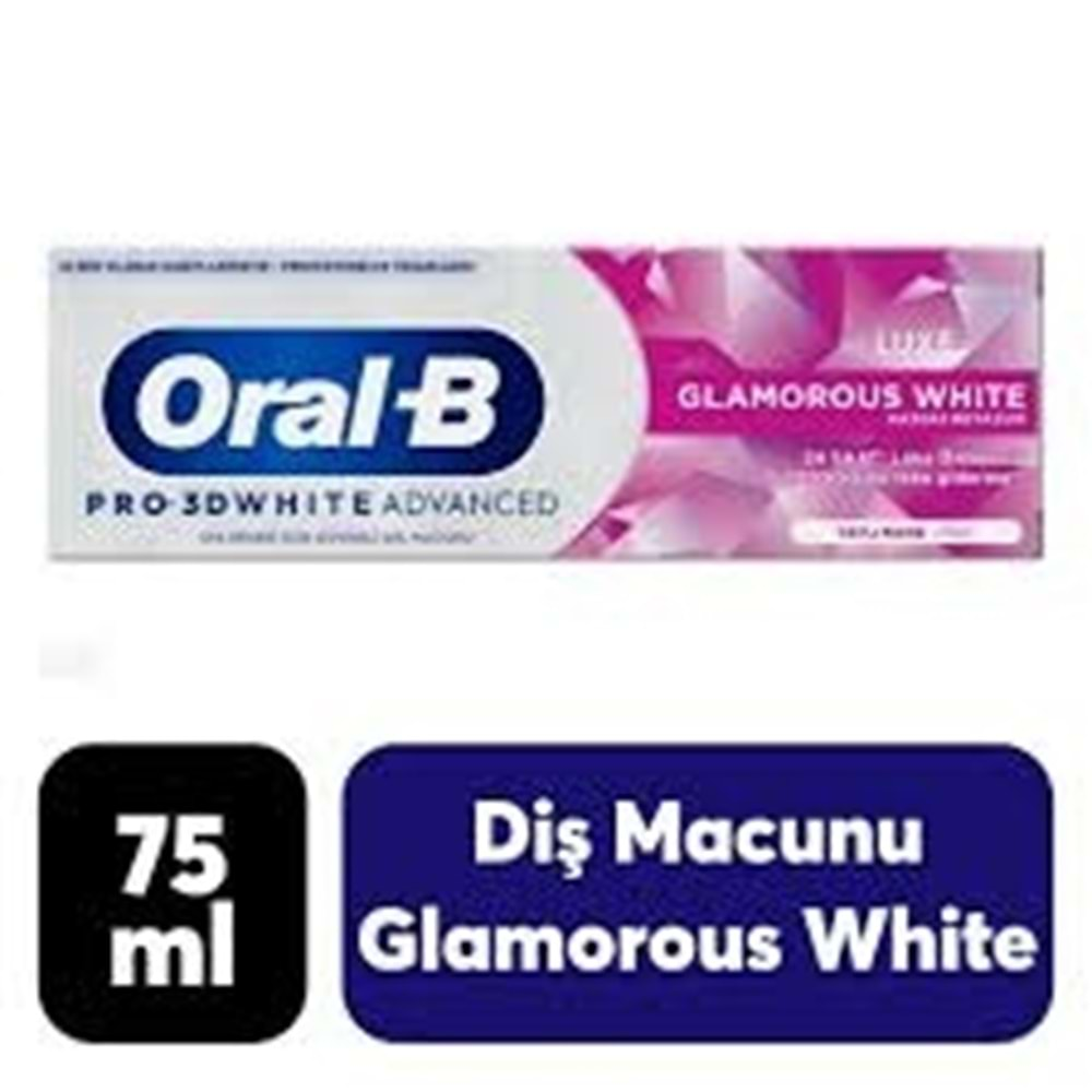 ORAL-B GLAMOROUS WHİTE DİŞ MACUNU 75 ML