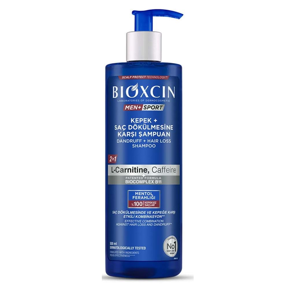 BİOXCİN MEN SPORT KEPEK VE DÖKÜLME KARŞITI ŞAMPUAN ( L-CARNİTİNE- CAFFEİNE/ 500 ML)