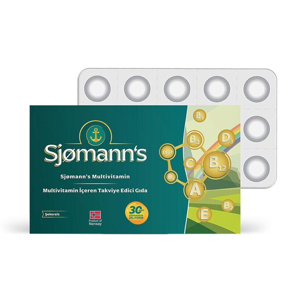 EASY FİSHOİL SJOMANN'S MULTİVİTAMİN ÇİĞNENEBİLİR 30 JEL TABLET