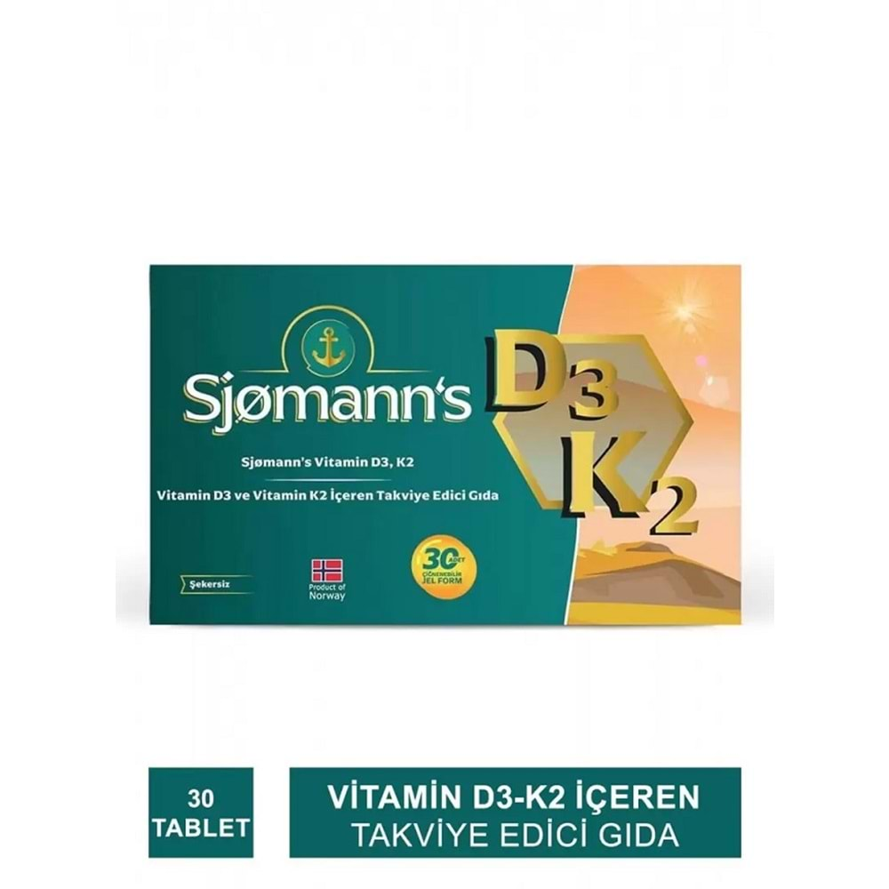 EASY FİSHOİL SJOMANN'S VİTAMİN D3 K2 ÇİĞNENEBİLİR JEL 30 TABLET