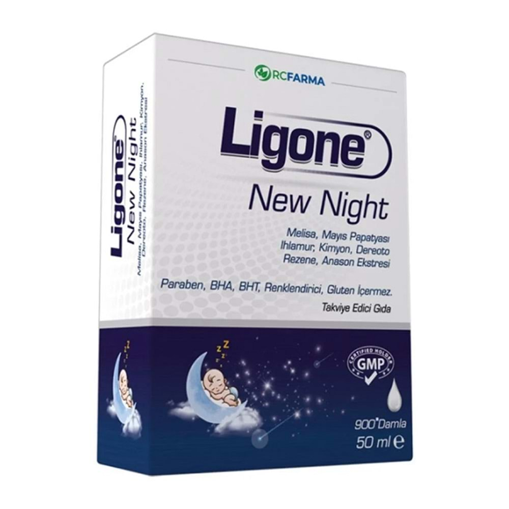 LİGONE NEW NİGHT UYKU DAMLASI 50 ML (ANASON & MELİSA & IHLAMUR & KİMYON )