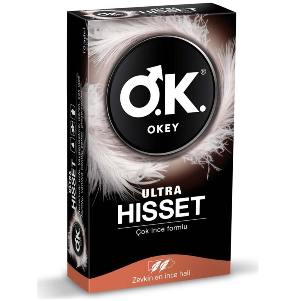 OKEY PREZERVATİF ULTRA HİSSET ( İNCE FORM / 10 ADET )