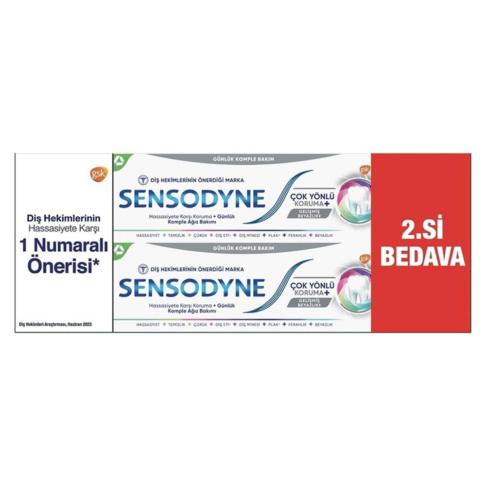 SENSODYNE DİŞ MACUNU (ÇOK YÖNLÜ + KORUMA 50 ML/ İKİLİ COFRE )