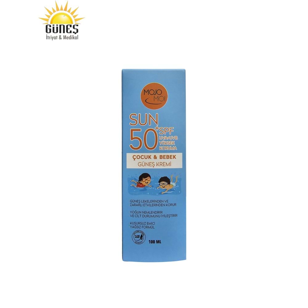 MOJOMOI ÇOCUK & BEBEK GÜNEŞ KREMİ SPF50+ 100 ML