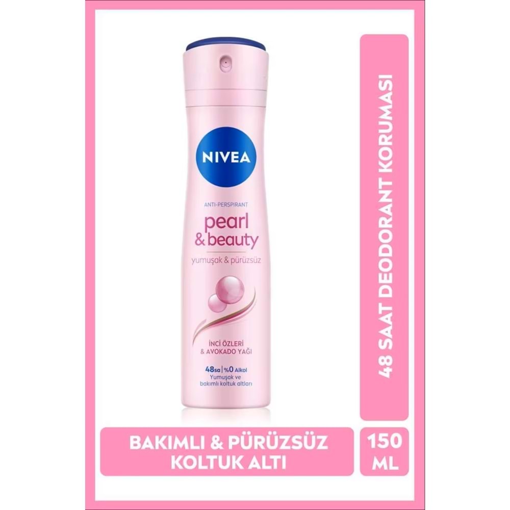 NİVEA DEODORANT (PEARL & BEAUTY / İNCİ ÖZLERİ) 150 ML