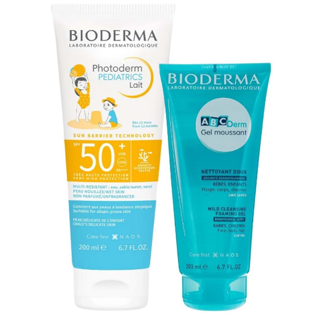 BİODERMA PHOTODERM PEDİATRICS LAİT SPF+50 200 ML ( YIKAMA JELİ HEDİYELİ BEBEK VE ÇOCUKLARA ÖZEL HASSAS BAKIM SETİ )