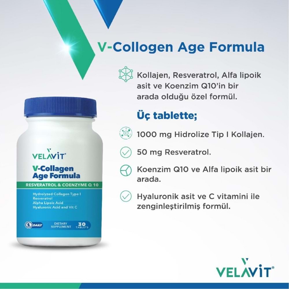 VELAVİT V-COLLAGEN AGE FORMULA 30 TABLET