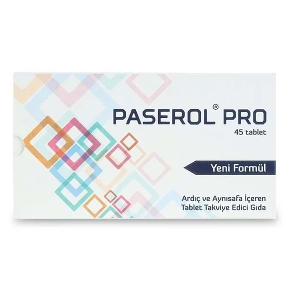 PASEROL PRO ARDIÇ VE AYNISAFA İÇEREN TAKVİYE EDİCİ GIDA 45 TABLET