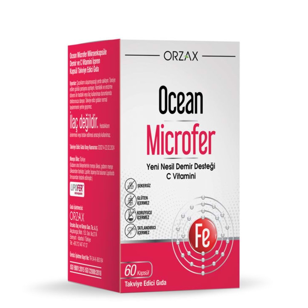 ORZAX OCEAN MİCROFER 60 TABLET (DEMİR DESTEĞİ)