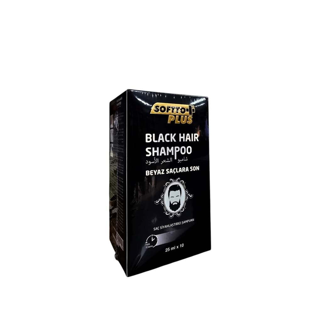 SOFTTOPLUS SİYAH ŞAMPUAN ( 25 ML X 10 ADET )