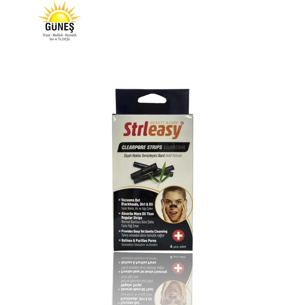 STRLEASY SİYAH NOKTA TEMİZLEYİCİ BANT ( AKTİF KÖMÜR / 6 ADET )