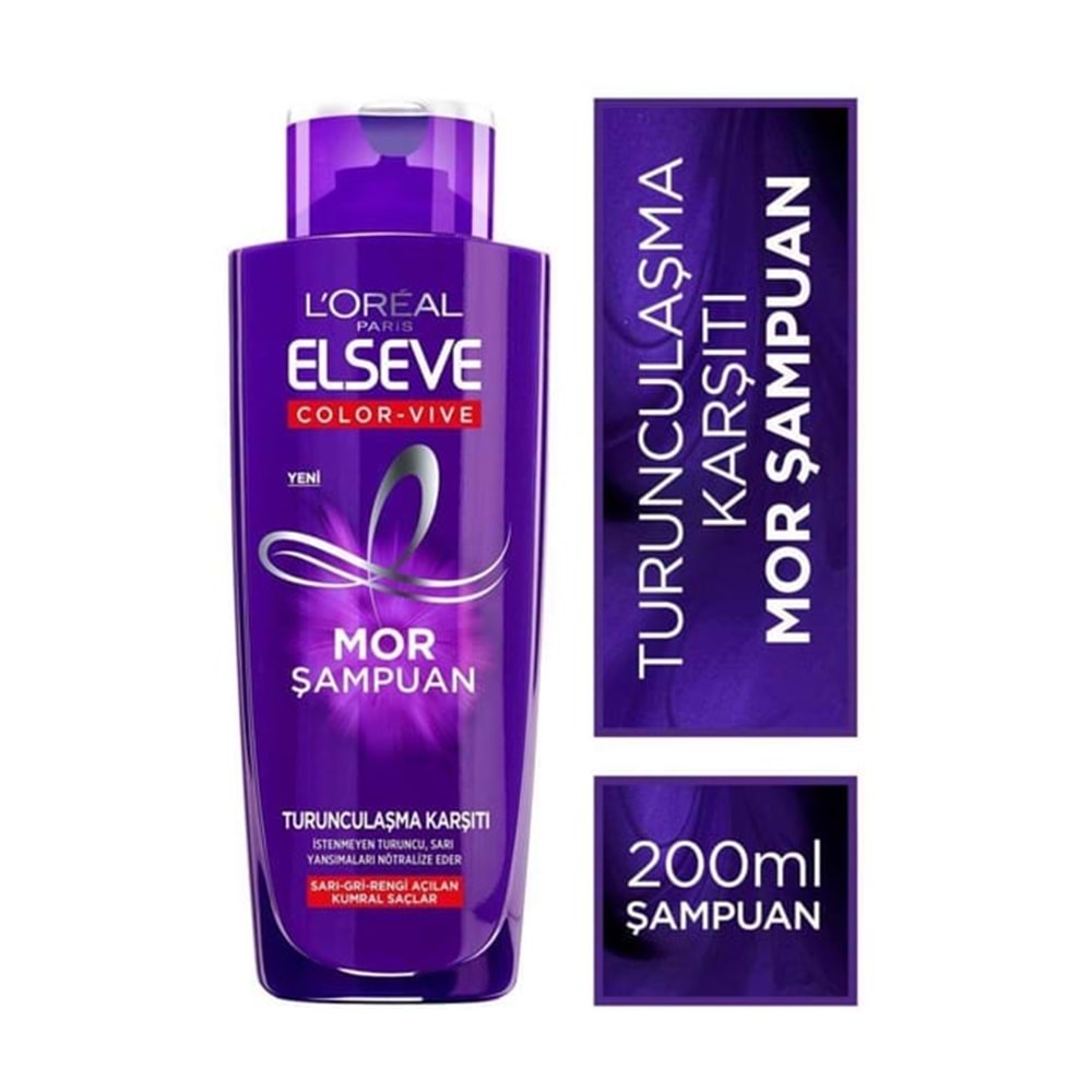ELSEVE MOR ŞAMPUAN TURUNCULAŞMA KARŞITI 200 ML