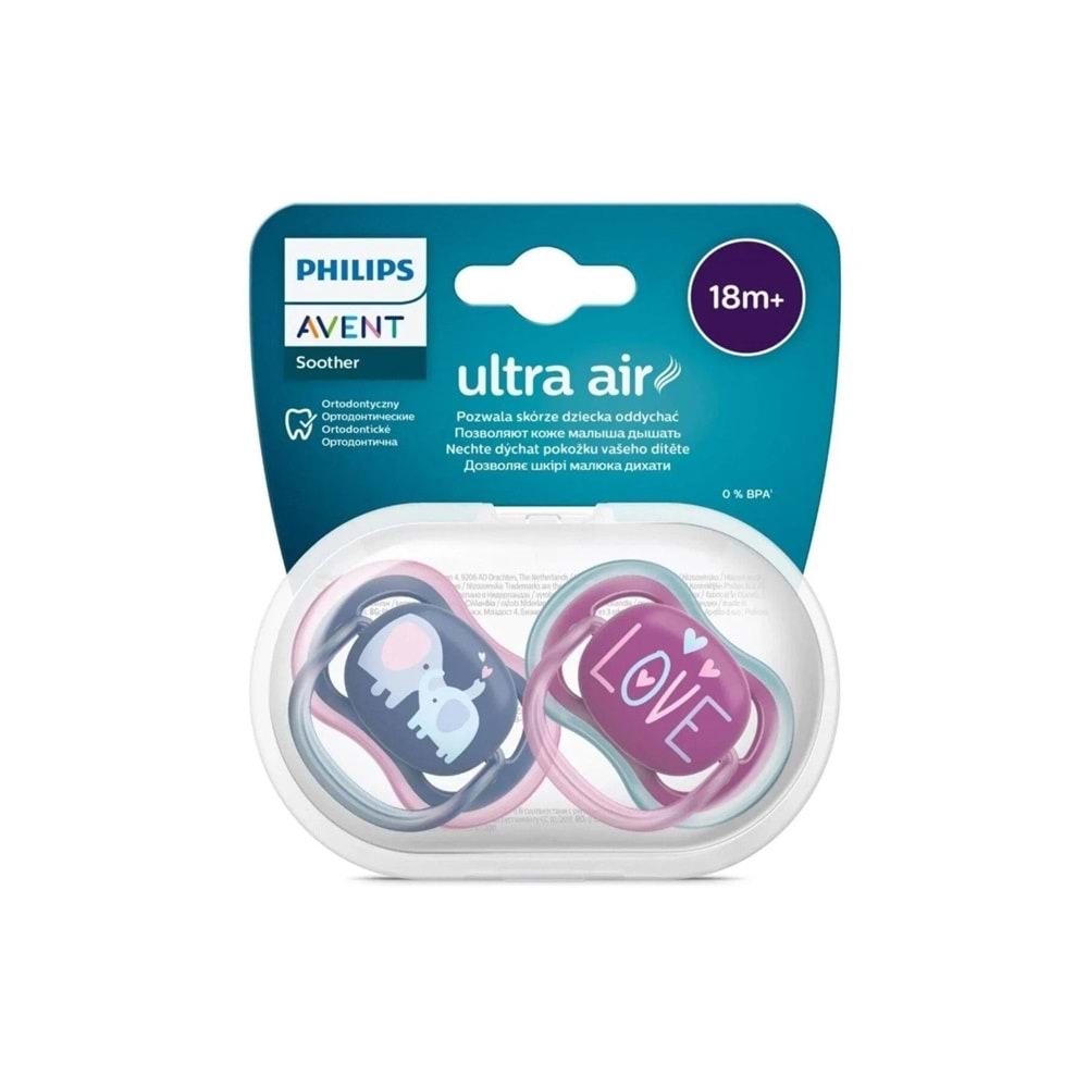PHILIPS AVENT ULTRA AIR EMZİK 2 Lİ (18+ AY / KIZ / SCF 349/22)