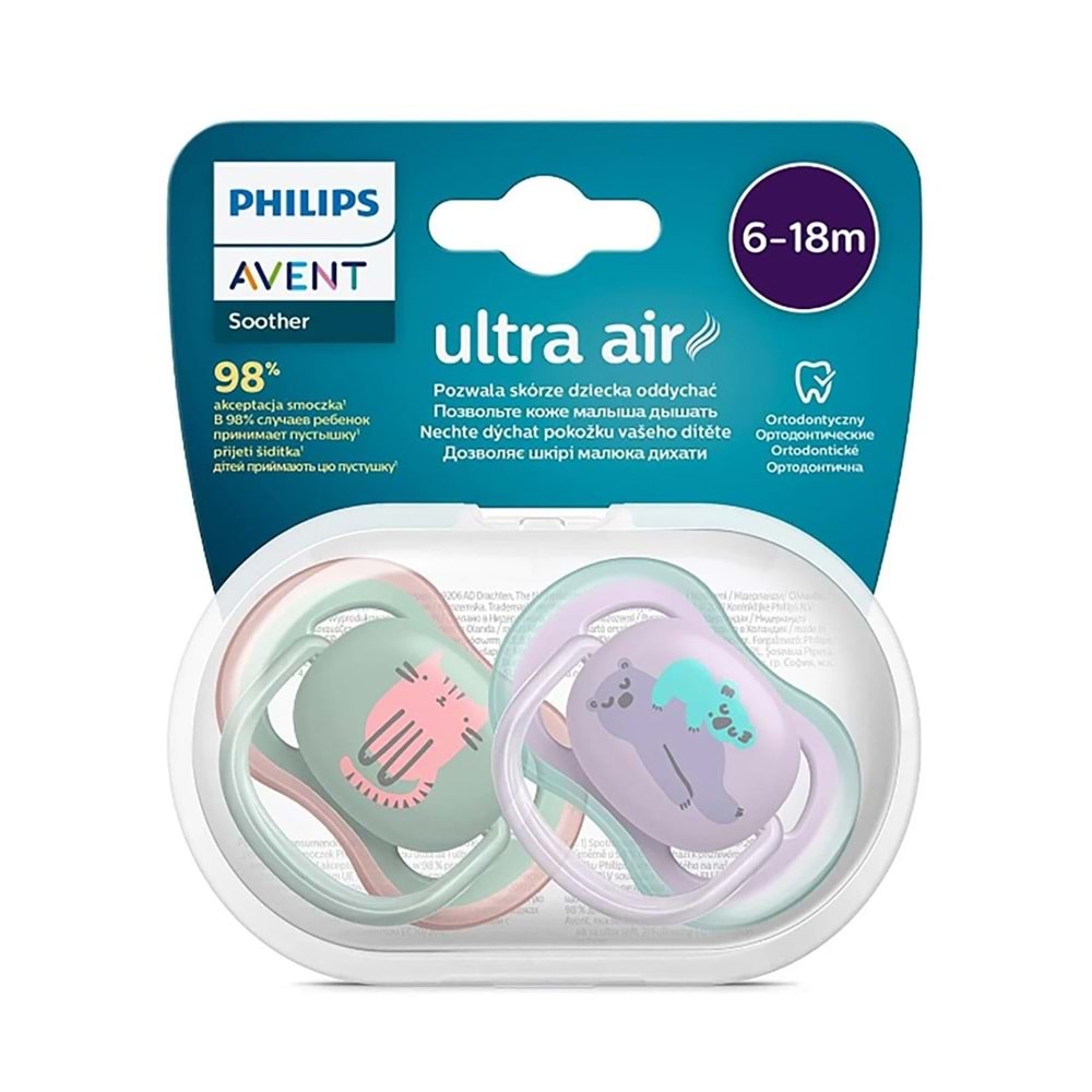 PHILIPS AVENT ULTRA AIR EMZİK 2 Lİ (6-18 AY / KIZ / SCF 085/18)