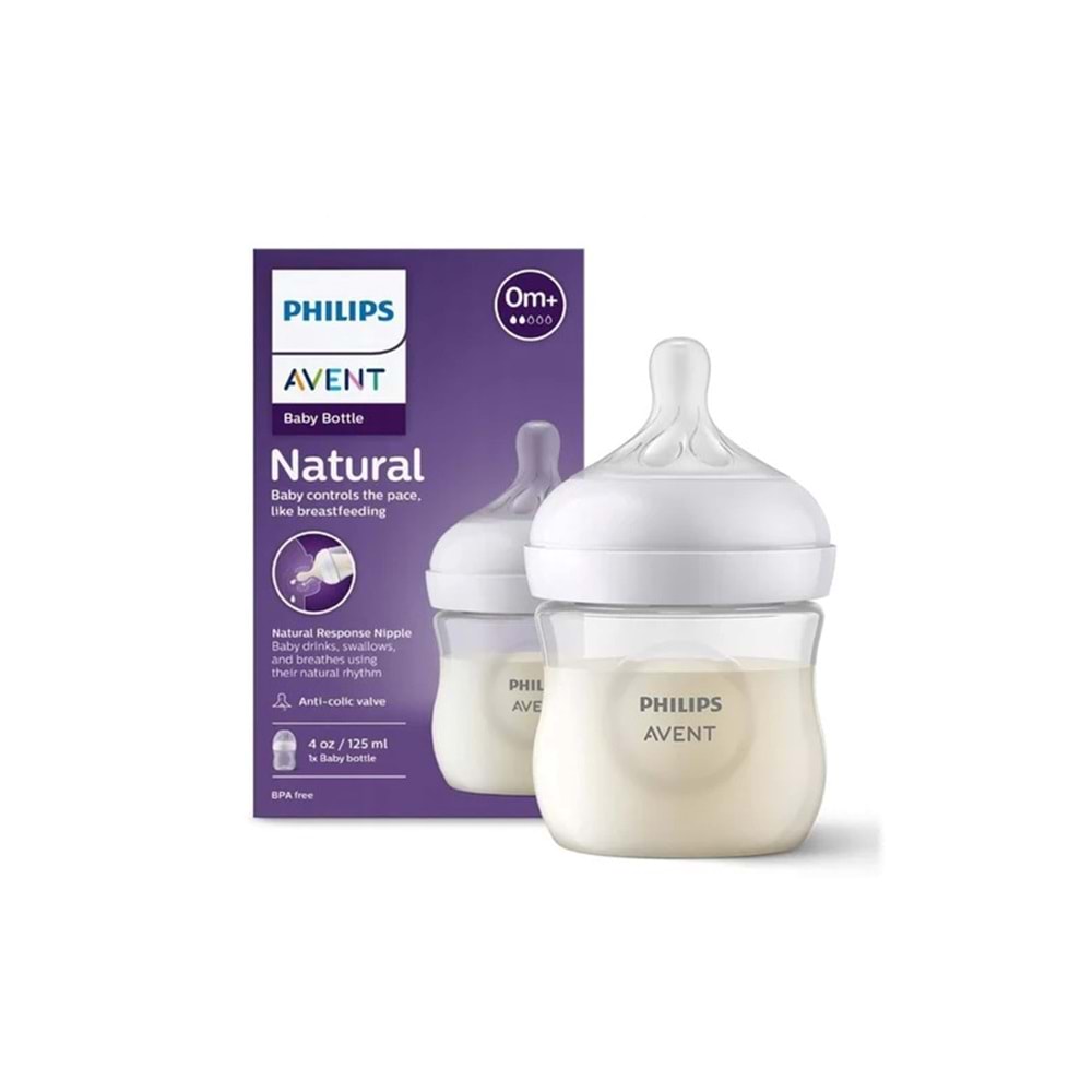 PHILIPS AVENT NATURAL RESPONSE DOĞAL TEPKİLİ PP BİBERON 125 ML (0+ AY / SCY 900/01)